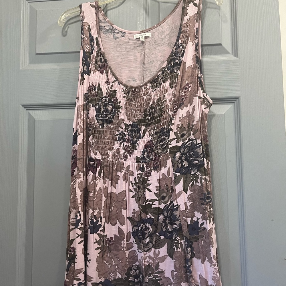 Maurices Pink and Gray Sleeveless Tank Top